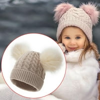 воксинда шапка пом девојки бебе момчиња капа капа капа деца памук плетени зимски обложени капи