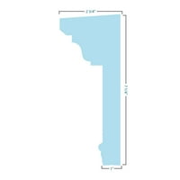 Ekena Millwork 36 W 24 H врв на врвот на теренот за проветрување: Функционален, PVC Gable Vent W 1 4 рамка за рамна трим